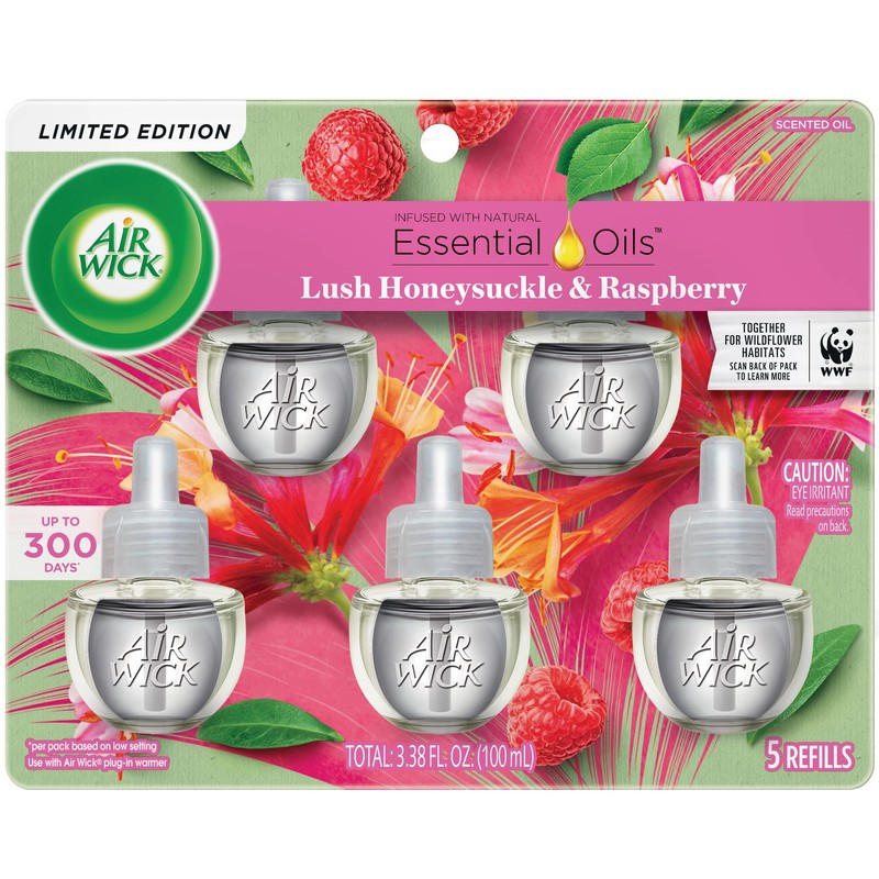 Air Wick Plug in Scented Oil Refill, 5 ct, Lush