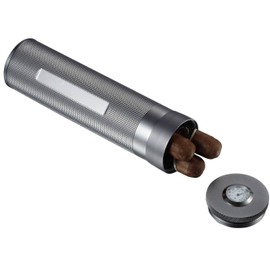 Visol Products VHUD900 Sterling Satin Chrome Cigar Tube with Hygrometer