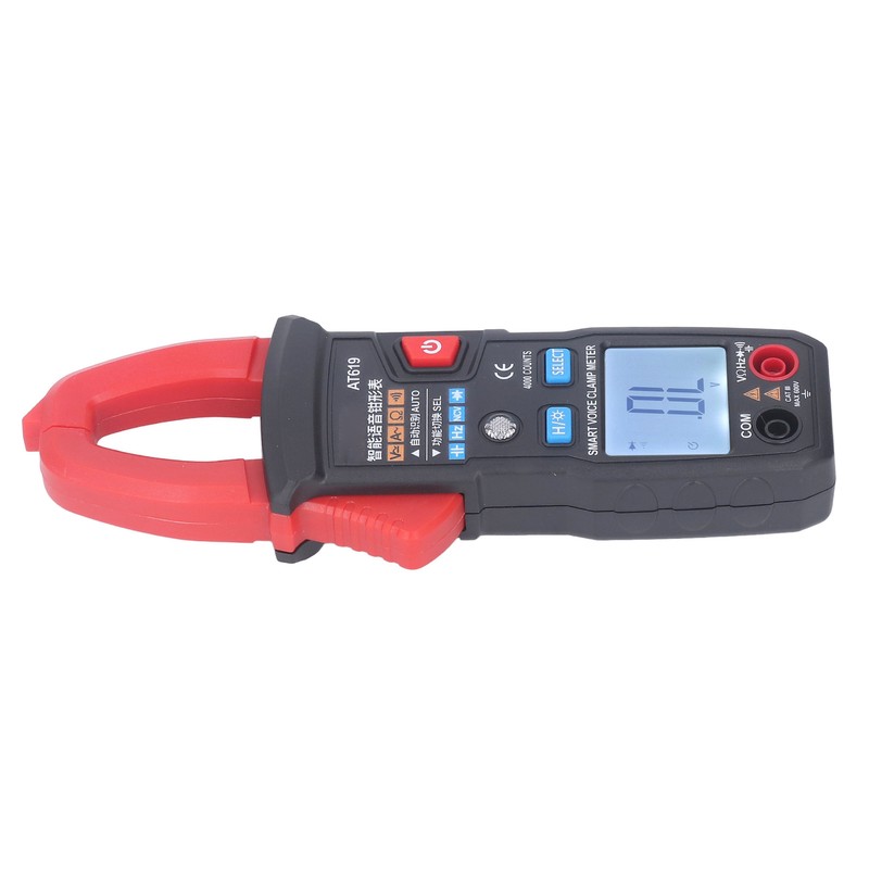 Digital Clamp Meter Automatic Intelligent Voice Announcement ABS Red Multi