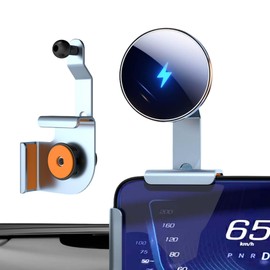 Be Oshare Car Smartphone Holder, Car Phone Holder, Stand, Aluminum Material, Adjustable Length and Height, 360° Rotation, Car Accessories, Monitor Attachment Stand, Easy to Pair with Magnetic