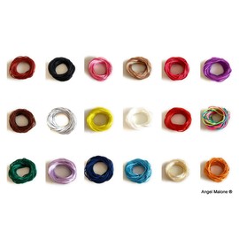 Angel Malone 10 Mtrs. X 2mm Premium Quality Kumihimo Rattail Satin Cord Jewellery Making - UK Seller (Silver)