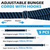 TAIXING 5 Pcs Bungee Cords with Hooks, 1M Adjustable Heavy