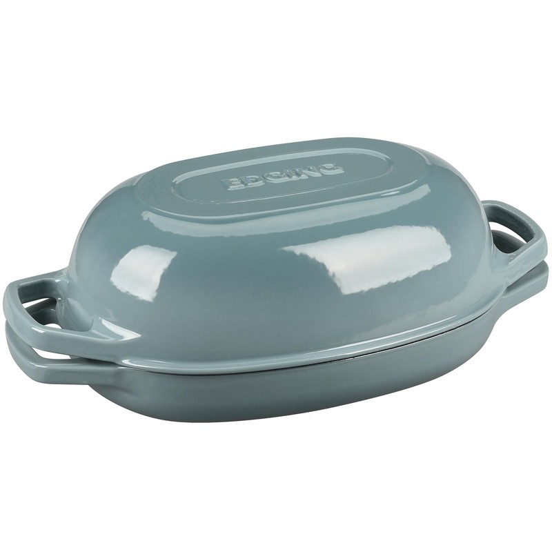 EDGING CASTING Enameled Cast Iron Oval Dutch Oven Pot with