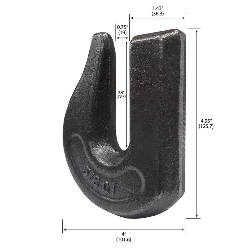 6 Pack Heavy Duty 5/8" Weld On Grab Hook, Grade
