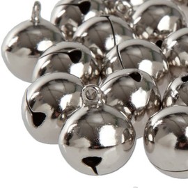 Kleenes Traumhandel Loud Copper Bells Pack of 50 approx. 23 x 19 mm, Silver-Coloured
