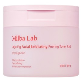 Milva Lab Jeju Fig Dead Skin Care Peeling Toner Pad 180g, 1 piece, 60 sheets / 밀바랩 제주 무화과 각질 관리 필링 토너 패드 180g, 1개, 60매입