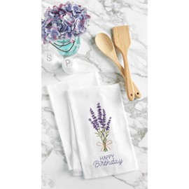 C&F Home Happy Birthday Lavender Towel Purple