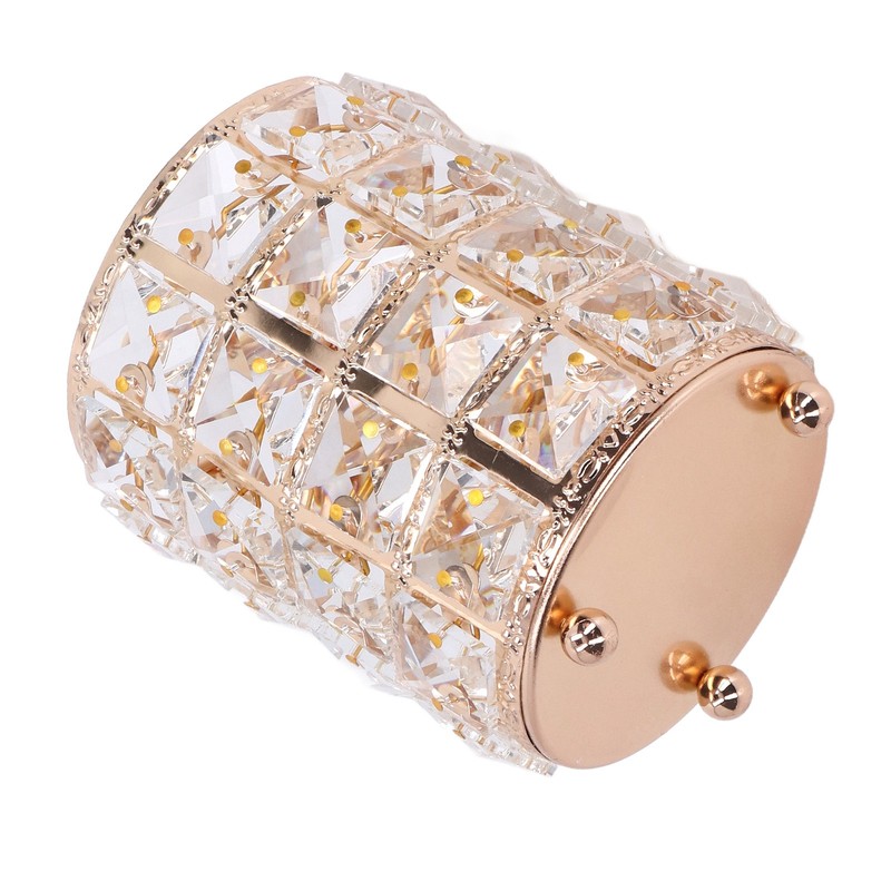 Crystal Makeup Brush Holder European Style Rounded Crystal Glass Cosmetic