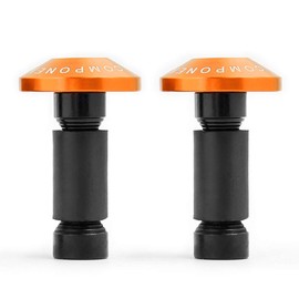 Bar End Motorcycle Universal Handlebar Weights Handlebar Ends Aluminium Set Decoration Diameter 22 mm (7/8 Inch) Orange