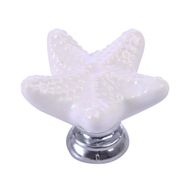 ZILucky Starfish Ceramic Drawer Pulls Handles for Nursery Dresser Cupboard