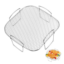LxcshLjx 8 inch Square Air Fryer Rack, 304 Stainless Steel Dehydrator Rack, Air Fryer Accessories, Toast Rack, Grill Rack, Cooking Rack, Grill Accessories for Instant Vortex, and Oven