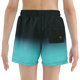 Boys Swim Trunks Toddler Bathing Suits for Boys Beach Swim Shorts Boy Swimwear Quick Dry Swimsuit Adjustable Waist Black Blue 7-8 Years