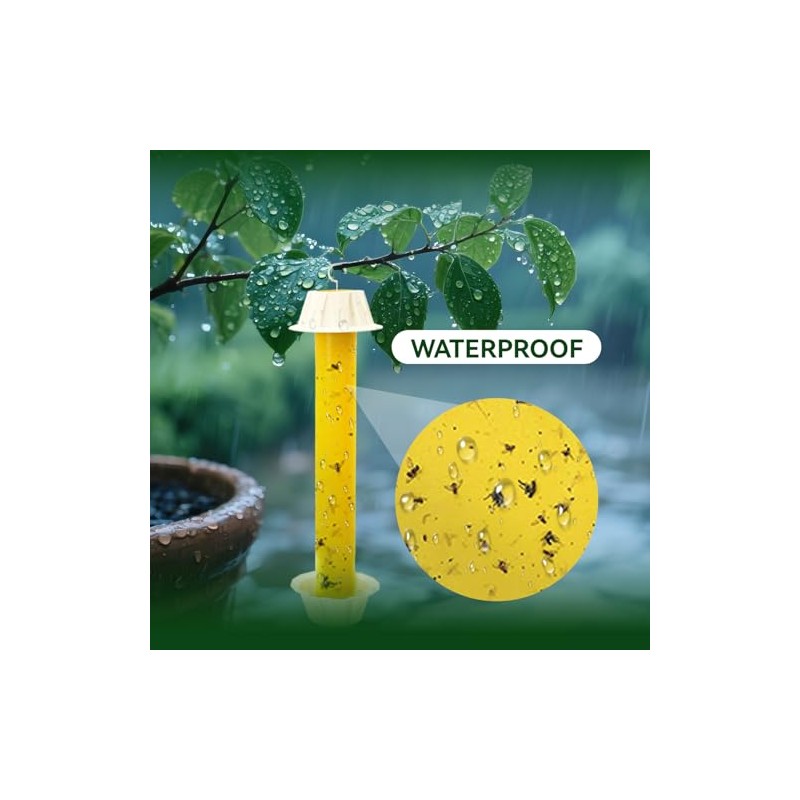 Gideal 2-Pack Yellow Sticky Fly Traps Pest Control for Indoor/Outdoor