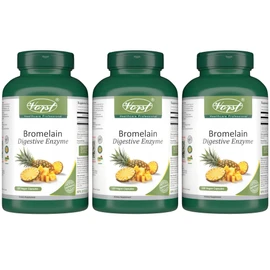 VORST Bromelain 500mg 2400 GDU/g 3 x 120 Vegan Capsules | Digestive Enzyme for Women and Men | Pineapple Extract for Inflammation & Eye Health | Powder Pills | 3 Bottles