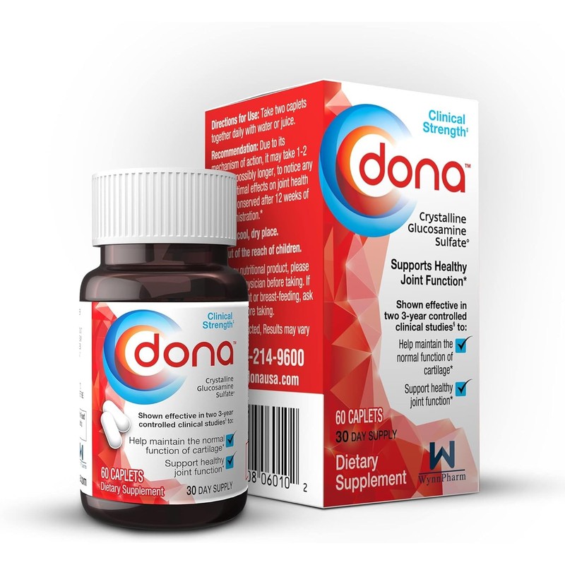 WynnPharm Dona Crystalline Glucosamine Sulfate, 750 Mg, Joint Supplement Pills