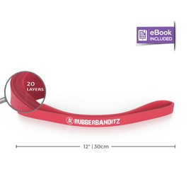 Rubberbanditz Extra Thick Booty Bands - for Glutes and Legs Workouts - Includes eGuide for Women - Mini Loop Exercise Band Engages Hips, Thighs, Butt, and Abs - 5 Mini Resistance Band Sizes 5-100 lbs