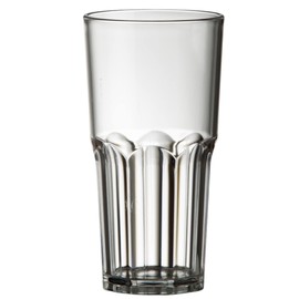 Set of 6 Virtually Unbreakable Reusable Plastic Octagon Shaped Tumblers. (300ml/10.6oz to Rim. Height 14.5cm. Max Diameter 7.5cm)