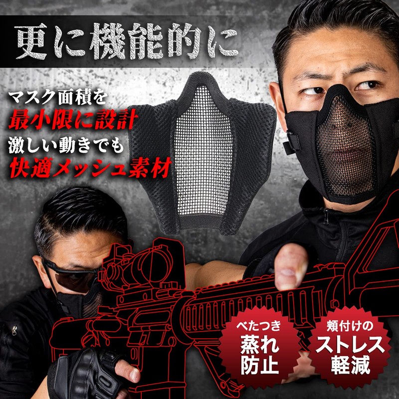 Ukiuki Wakuwaku Shop Mesh Face Mask, Fixed Band, Face Guard,