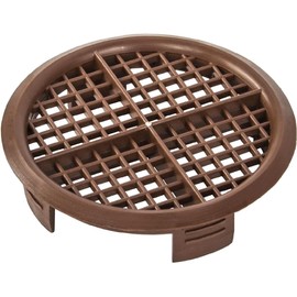 fiXte 70mm Lattice Design Brown Plastic Push in Circular Soffit Vents Roof Air Vents (3)
