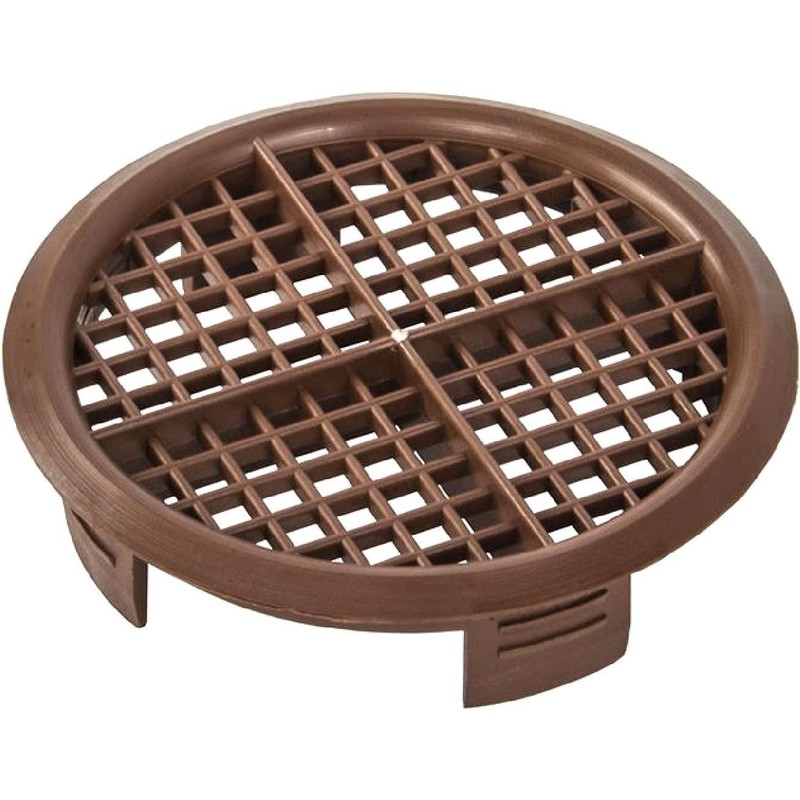 fiXte 70mm Lattice Design Brown Plastic Push in Circular Soffit