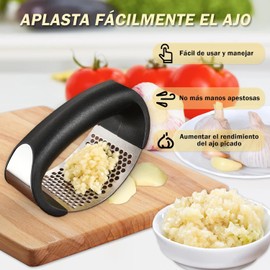 Exprimidor de Ajos con Pelador de Silicona y Cepillo de Limpieza