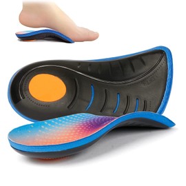 Plantillas de Soporte de Arco Alto 37/38, Plantillas Ortopédicas para Fascitis Plantar, Almohadillas para Aliviar el Dolor de Arco, Plantillas de Soporte de Arco Alto de 3/4 de Longitud para Mujeres, Hombres, Pies Planos, Alivio del Dolor de Pronación Ex