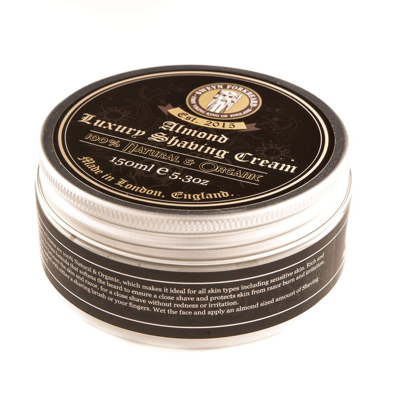 Organic Shaving Cream Almond Sweyn Forkbeard 150ml - 100% Organic