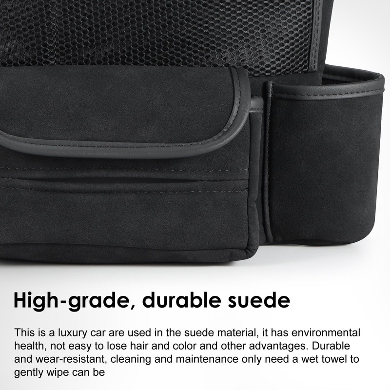 Sancaral Leather Car Seat Organizer for Handbag/Purse – Fits Between