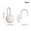 Sunlit Boho Knots Shower Curtain Hooks, Home Decorative White Shower