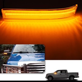 NJSBYL LED Side Mirror Turn Signal Lamps for 2009-2014 Ford F150, F150 SVT-Raptor, Lincoln Mark LT Clear Lens Amber LED Tow Mirrors Turning Left Right Blinker Markers Light Kits OEM# 9L3Z17E749AA