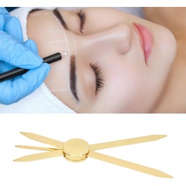 Fabater Regla de Cejas con Brújula de Acero Inoxidable de Posicionamiento Preciso Ajustable para Microblading, Herramienta de Mapeo de Cejas Simétrica para Trabajadores de Tatuajes, Fácil de Usar