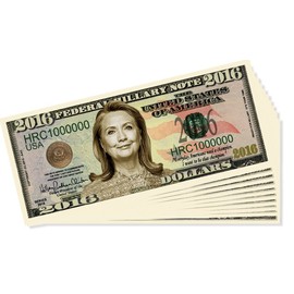 Hillary Clinton "Hillary for President" Novelty Bill - Set of 25 With 1 Christopher Columbus Bill