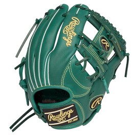 Rawlings Baseball Glove Soft JR. Childrens Junior HYPER TECH R9 SERIES GJ5R9N6L Dark Green [For All Around Use] Size L *For Right Throwing (Worn on Left Hand)