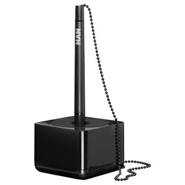 HAN 17651-13, i-Line pen holder. Elegant, attractive accessory, premium quality with extra long chain, black