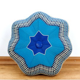 Livasia Meditation Cushion Star – Diameter 30 x 15 cm – Yoga Cushion with Kapok, Pouf, Floor Cushion Star-Shaped Yoga Zen Meditation, Zafu Cushion for Garden and Balcony, Seat Cushion Handmade