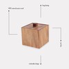 EVIDECO French Home Goods Square Acacia Wood Storage Box with