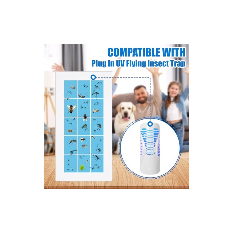 Qualirey 30 Pack UV Flying Insect Trap Refill Compatible with
