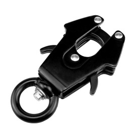 Dsjnf 15mm Quick Release Dog Chain Buckle Frog Clip Swivel Clip Heavy Duty Black Dog Leash Clasp 1pcs