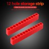 Telituny 12 Hole bit Holder, red 5 Pieces 12 Hole