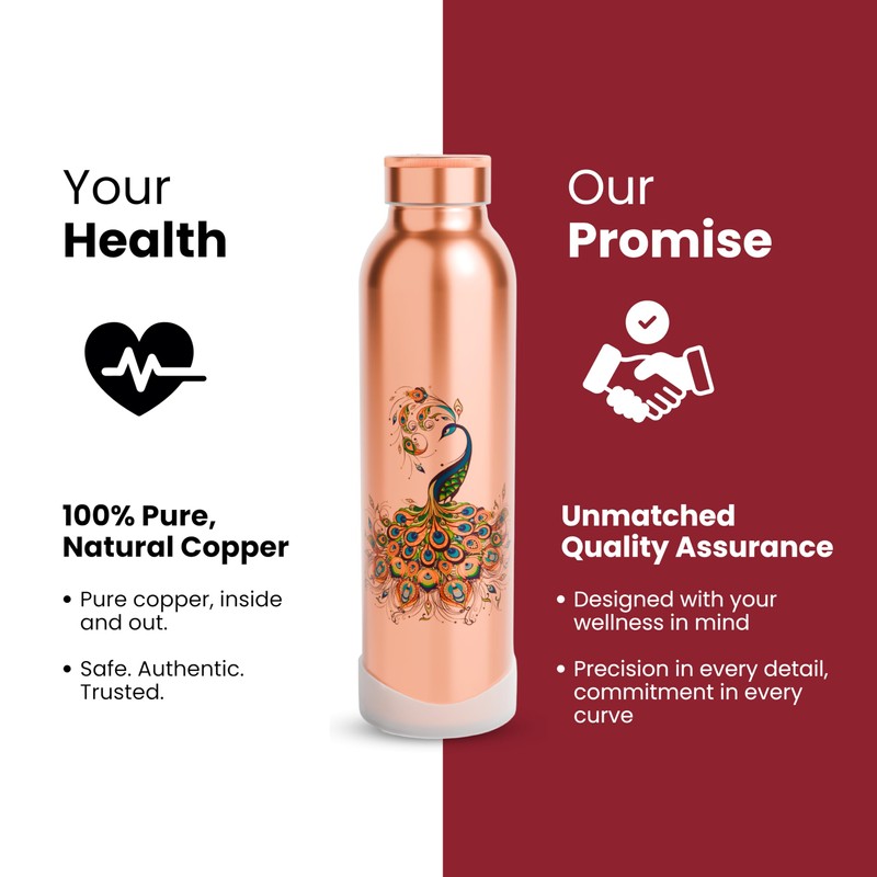 COPRON Copper Water Bottle for Drinking Water, An Ayurvedic Pure