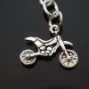 Unbranded Motorcycle Dirt Bike Moto Cross Steel Silver Chrome Keychain