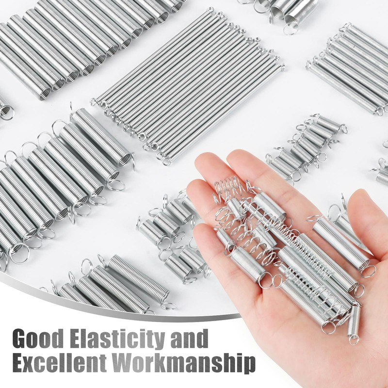 UKOFEW 200 Piece Spring Assortment Set Kit, Various Tension Springs,