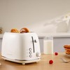Roter Mond 2 Slice Toaster Retro Stainless Steel with Bagel,