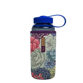 Sok It BotlSok Water Bottle Sleeve Insulated Neoprene Cover (Succulents, Fits 16oz CamelBak or Nalgene)