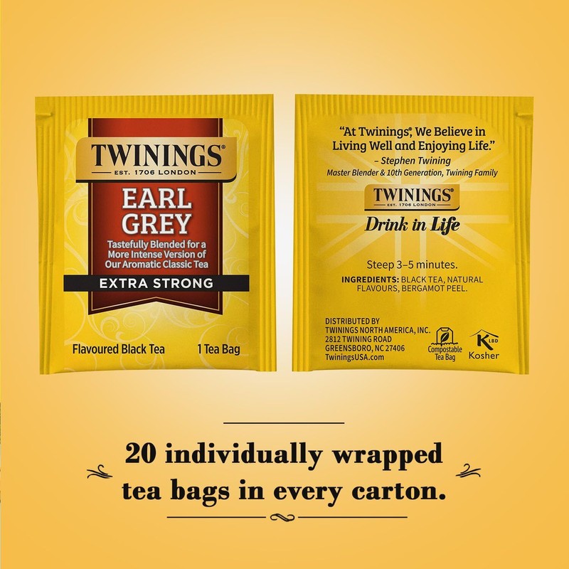 Twinings Earl Grey Extra Bold Tea Bags - Citrus &