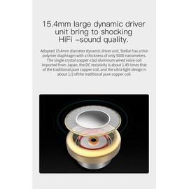 Kinboofi KBEAR Stellar Earphones Stellar Wired Headphone, HiFi Stereo Earphone with 1 Dynamic Driver, Entry Level Earbud(Red, with mic)