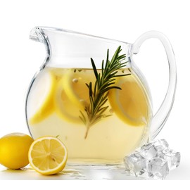 KLIFA- BOISE- Jarra acrílica resistente, jarra de agua a prueba de roturas, sin BPA, vasos de plástico, ideal para té helado, sangría, limonada y jugo, transparente, (50 onzas)