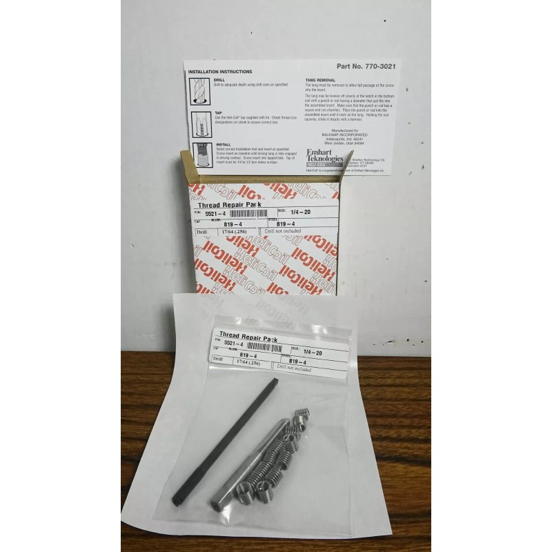 Heli-Coil Thread Repair Kit 1/4X20 With 12 Stainless Steel Inserts