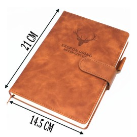 A5 Notebook Journal - Hardcover Executive Notebooks with Premium Thick Paper, College Lined Journal, 8.3"×5.8",360 Page, Perfect for Office Home School Business Writing & Note Taking (Brown)