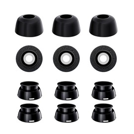 AirPods Pro Memory Foam Eartips, Highly Secure Fit Earmuffs, Active Noise Cancelling Function High Quality Replacemnt Accessories (3 pairs/6 pieces) - Size: S-White